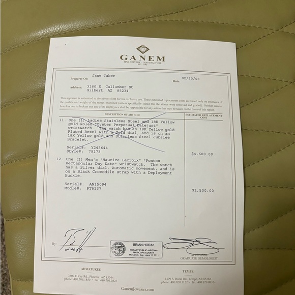 Maurice Lacroix “Pontos Rectangular Day Date” wristwatch. Serial # AN15094 - Picture 6 of 6